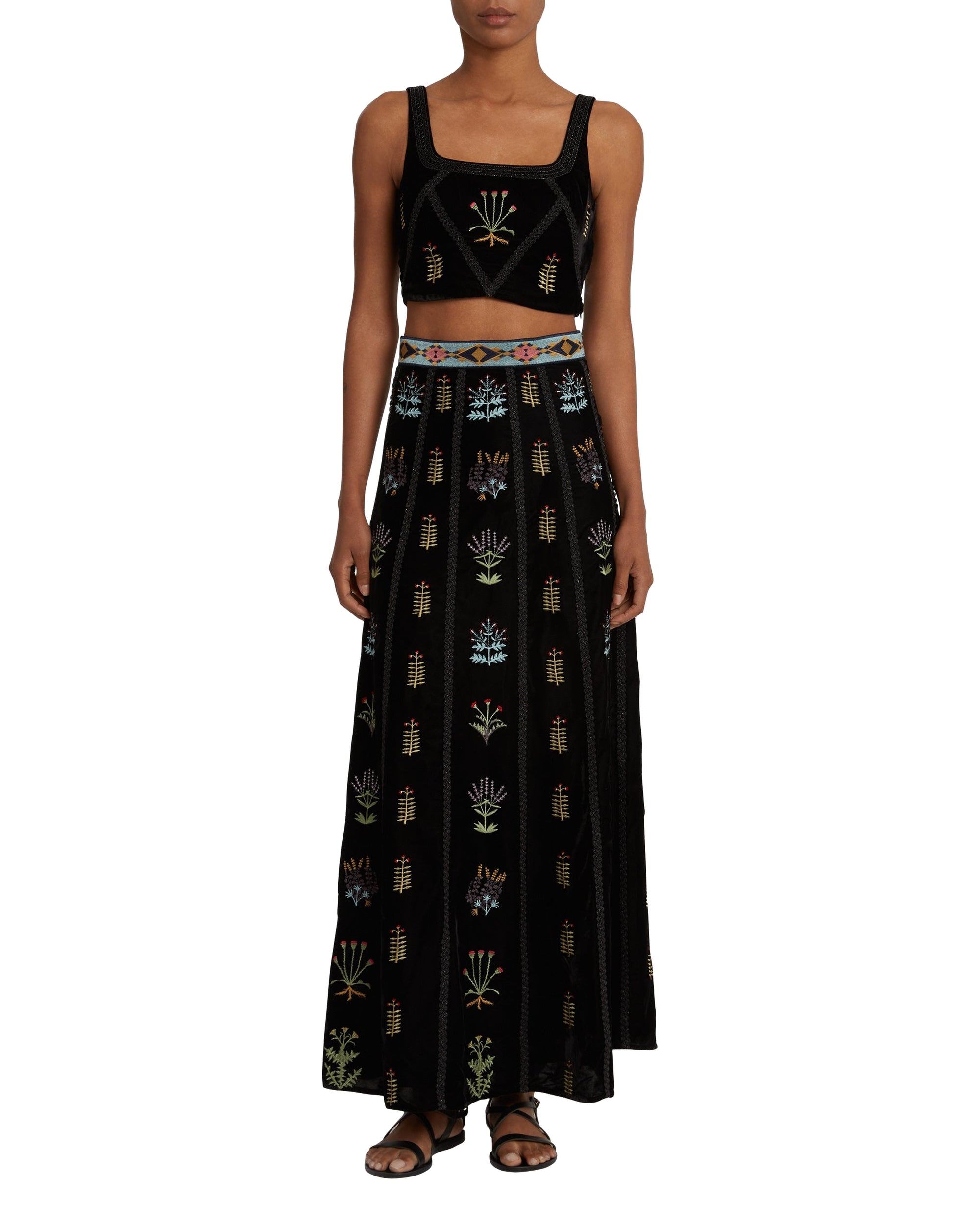 Cindarella strappy crop top - Black