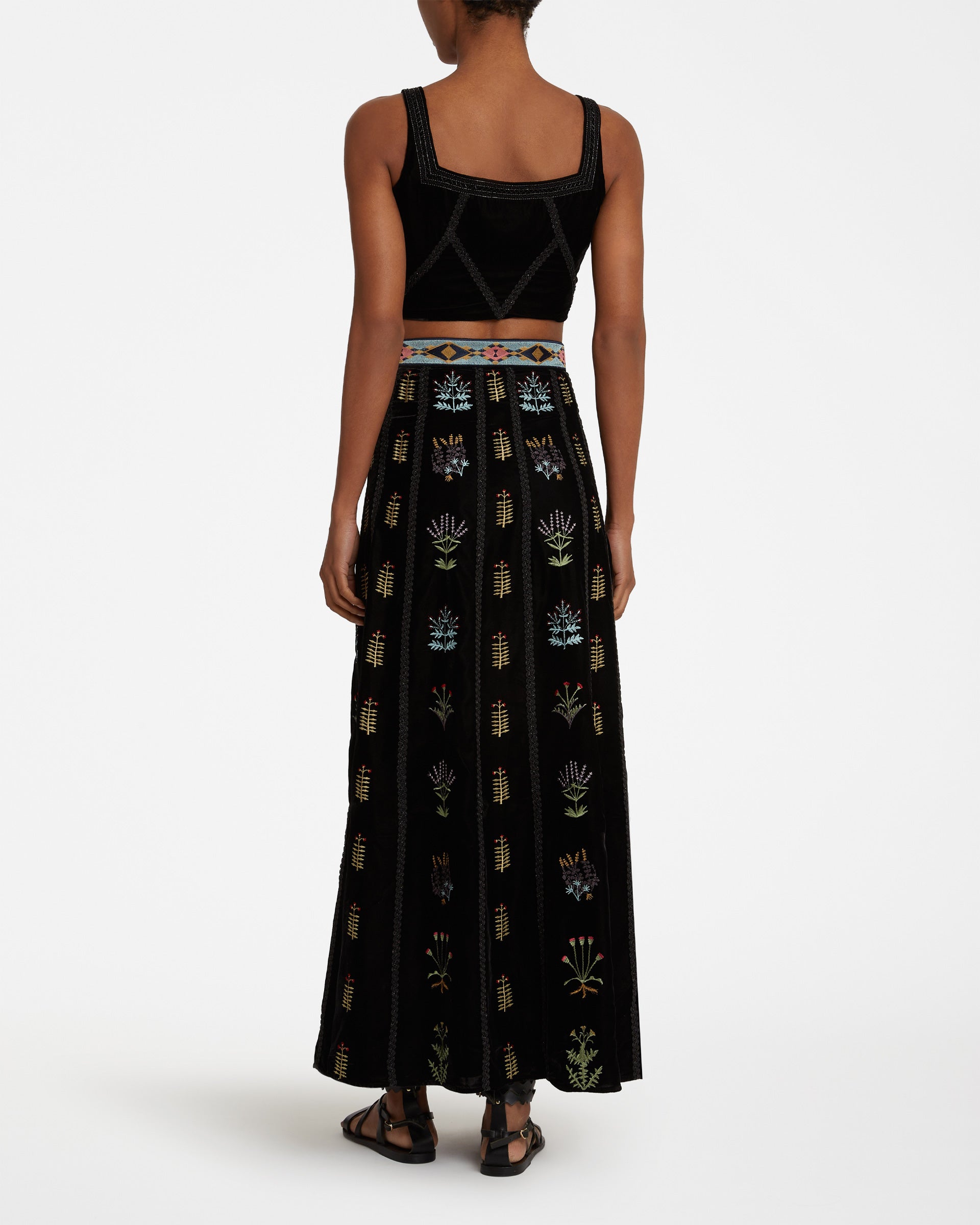 Cindarella strappy crop top - Black