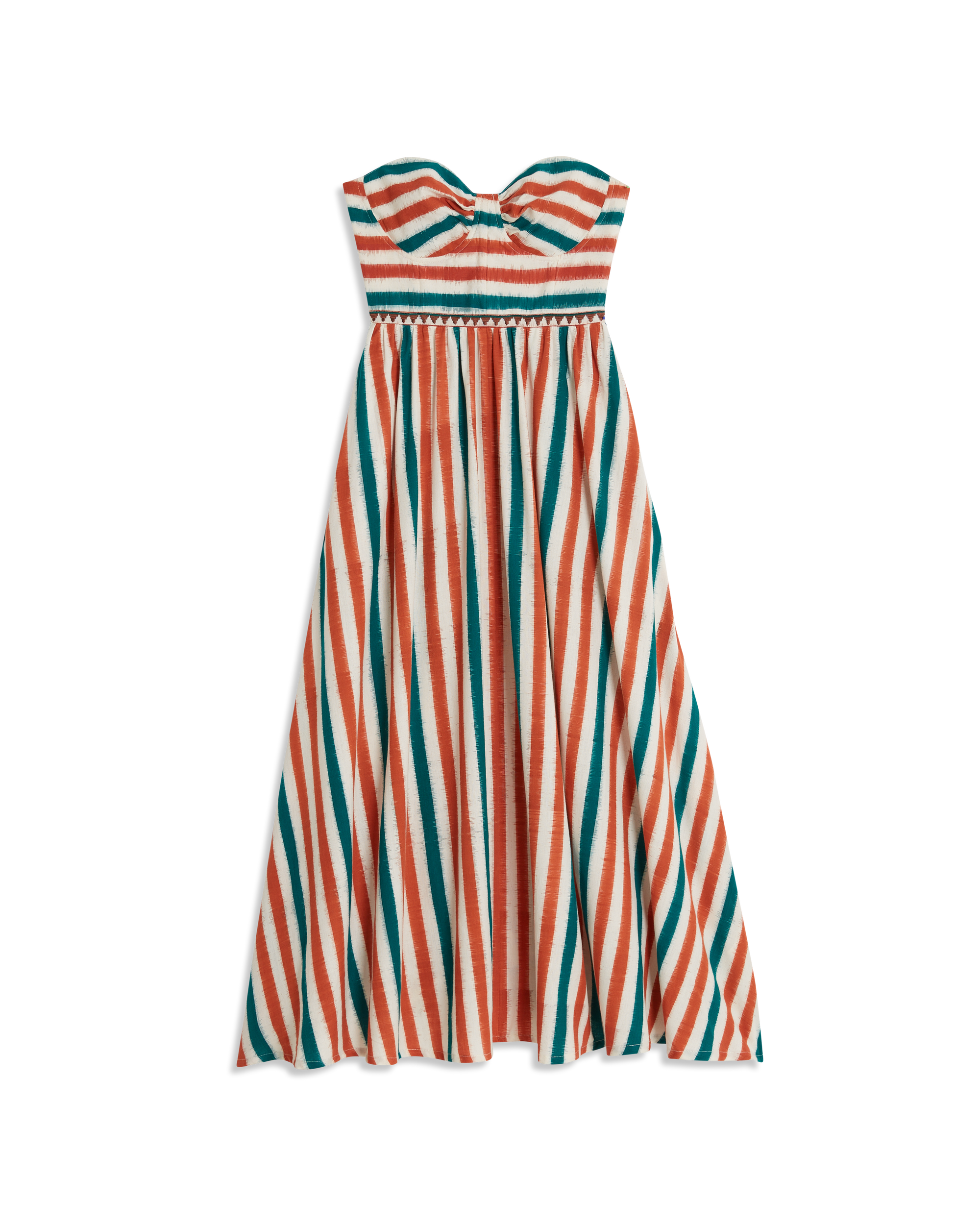 Striped maxi dress - Brown & Green