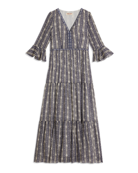 V-neck maxi dress - Blue