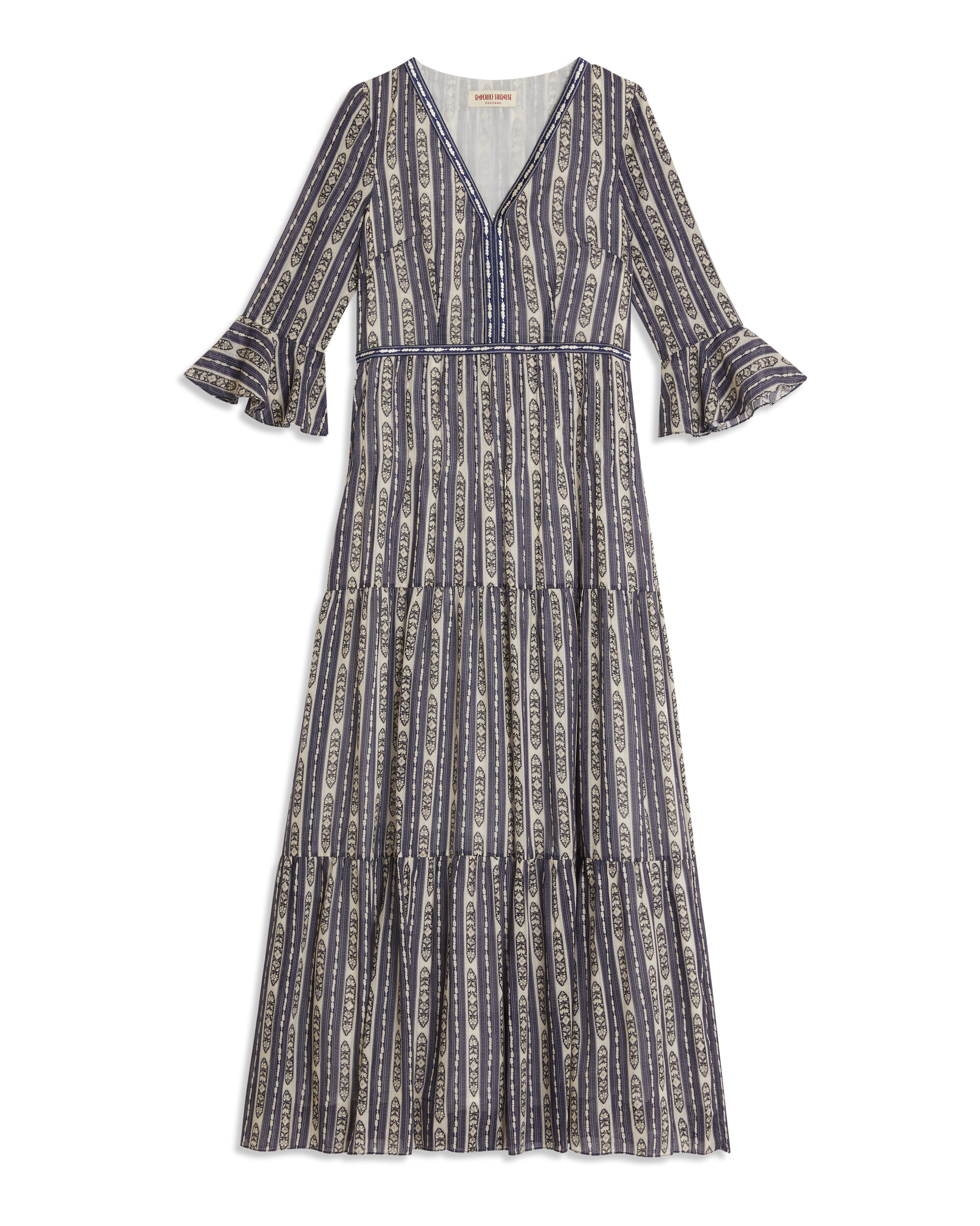 V-neck maxi dress - Blue