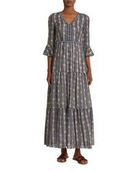V-neck maxi dress - Blue
