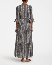 V-neck maxi dress - Blue