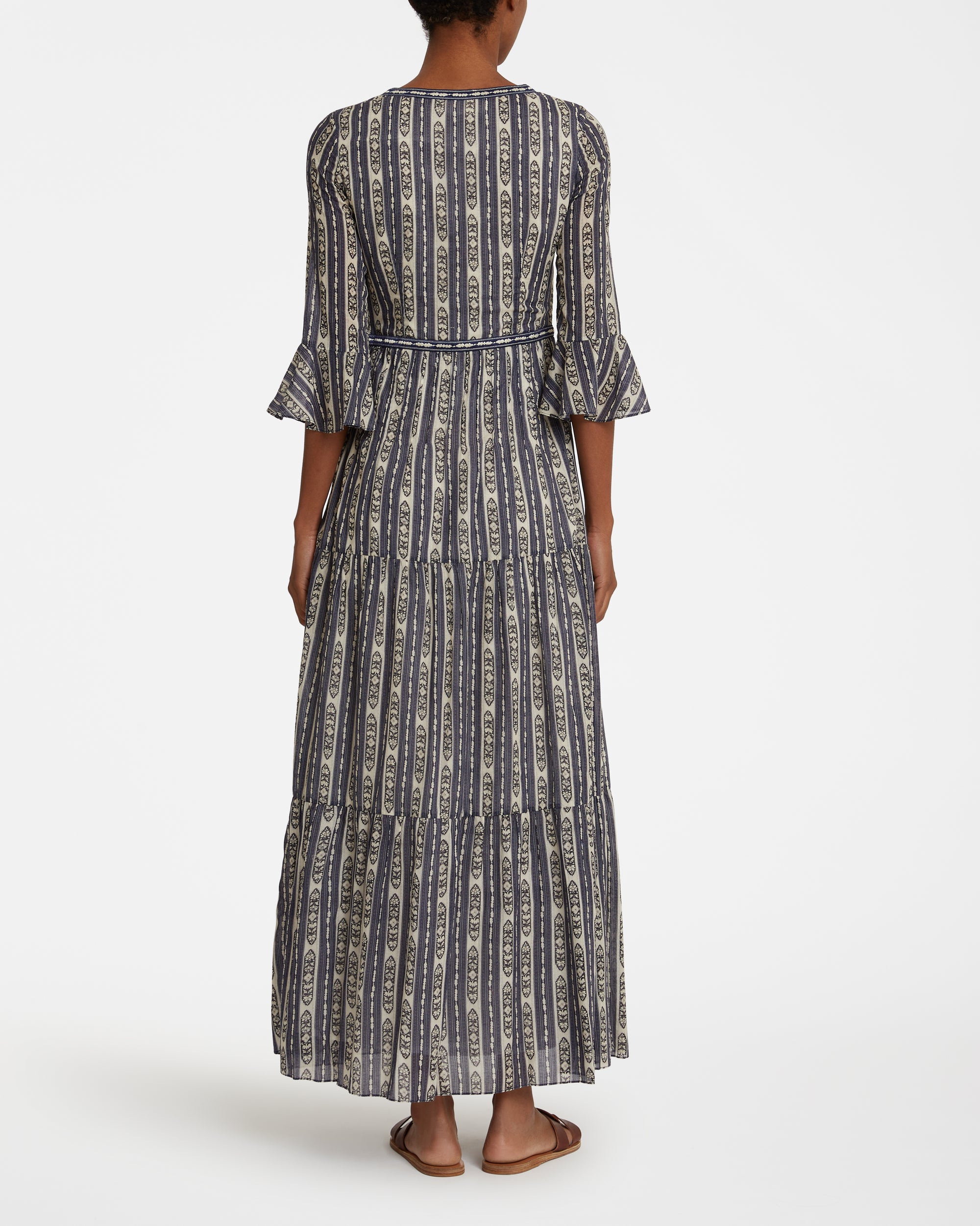 V-neck maxi dress - Blue