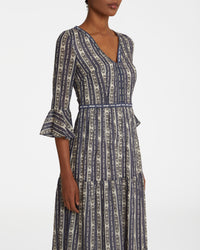 V-neck maxi dress - Blue