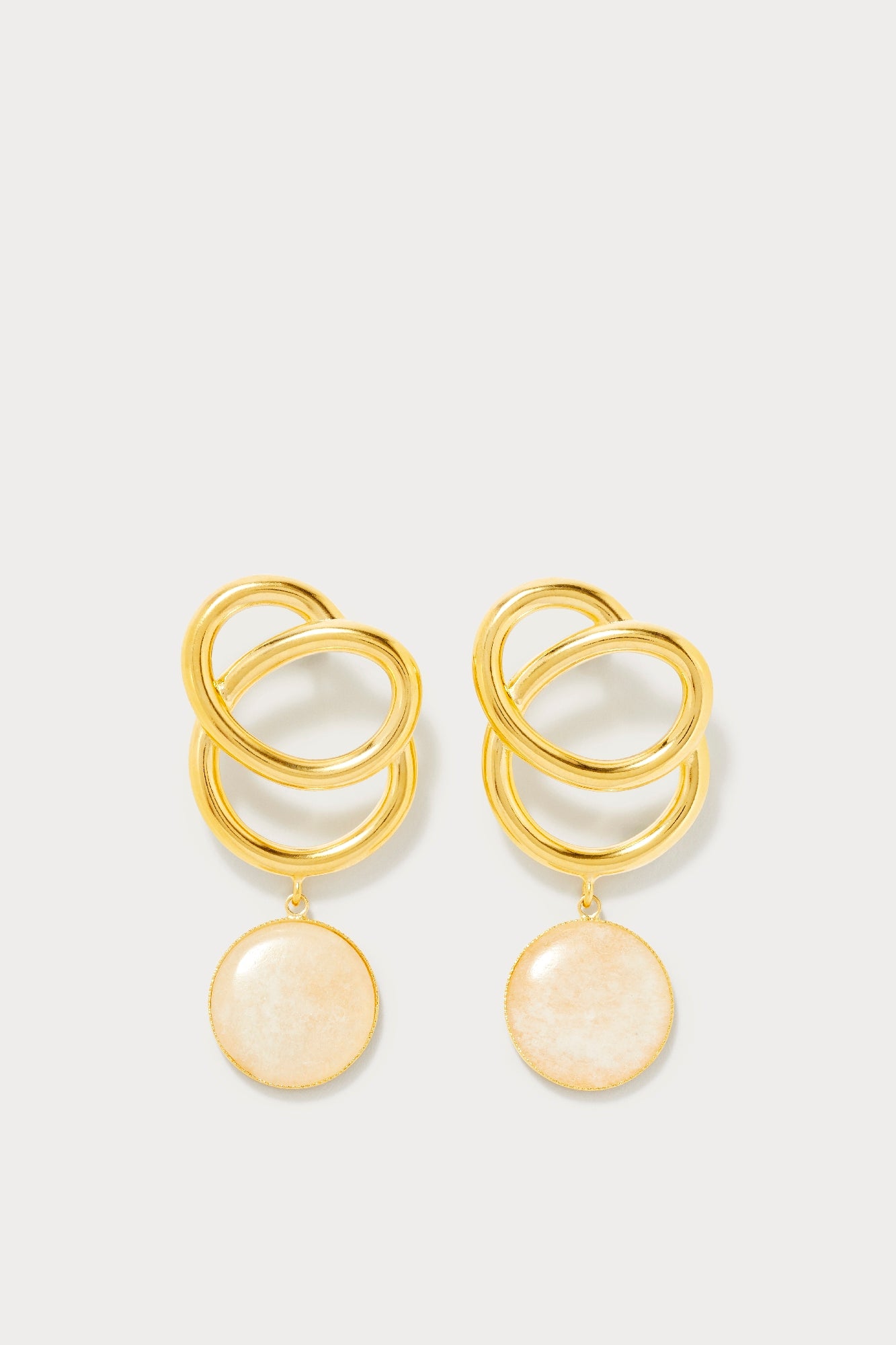 24qty NEW / WHITE SONIA ICON STONE Boucles d'oreilles géométriques avec pierres