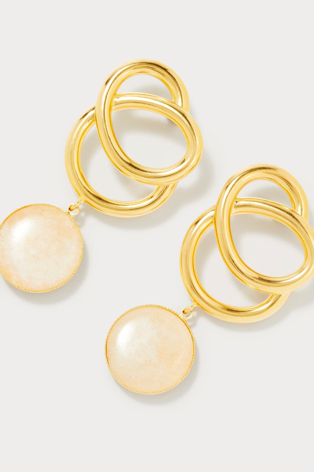 24qty NEW / WHITE SONIA ICON STONE Boucles d'oreilles géométriques avec pierres