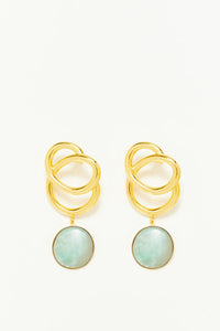 LIGHT BLUE SONIA ICON STONE Boucles d'oreilles géométriques avec pierres