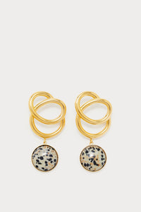 DALMATIEN SONIA ICON STONE Boucles d'oreilles géométriques avec pierres