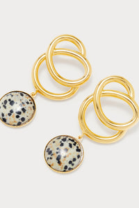 DALMATIEN SONIA ICON STONE Boucles d'oreilles géométriques avec pierres