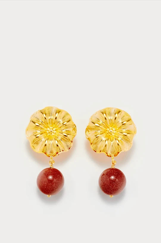 GLITTERY BROWN // SONIA DAISY COLOR PEARL PIERCING