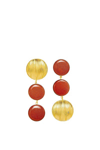 GLITTERY BROWN // SONIA GEOMETRIC DOUBLE STONE