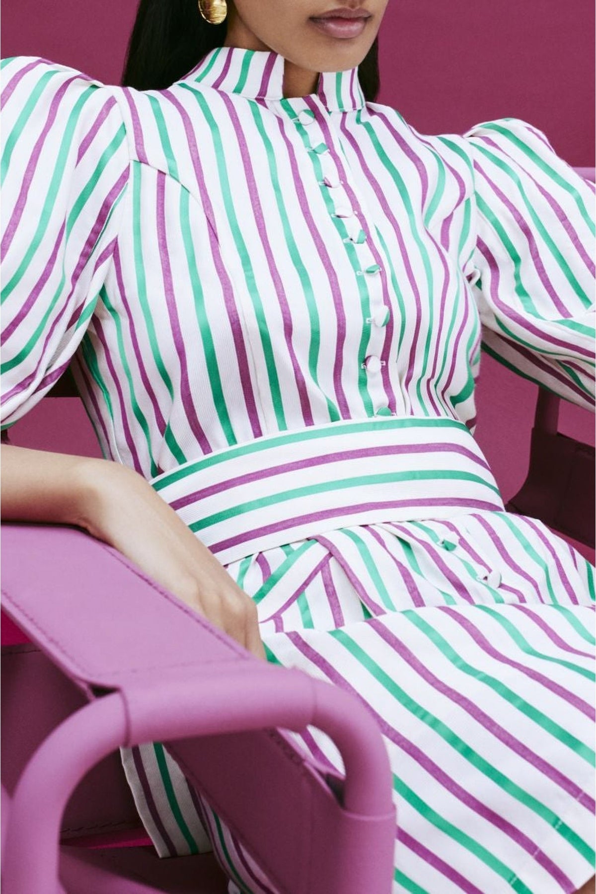 CELESTE & CAMEL // AMOAKO-DRESS SHORT STRIPES