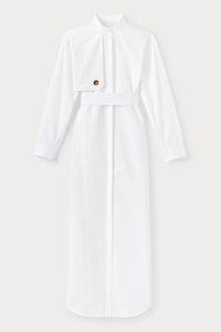 WHITE // HANS-DRESS LONG POPELIN