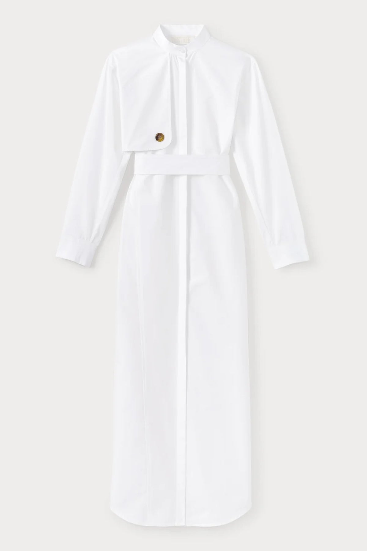 Robe chemise longue Hans en popeline - White
