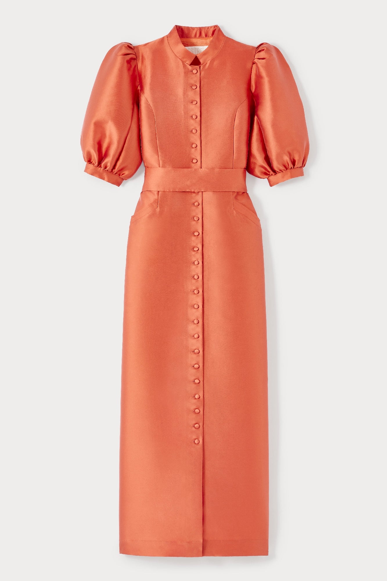 APRICOT AMOAKO-DRESS LONG SMART robe longue en satin à manches bouffantes