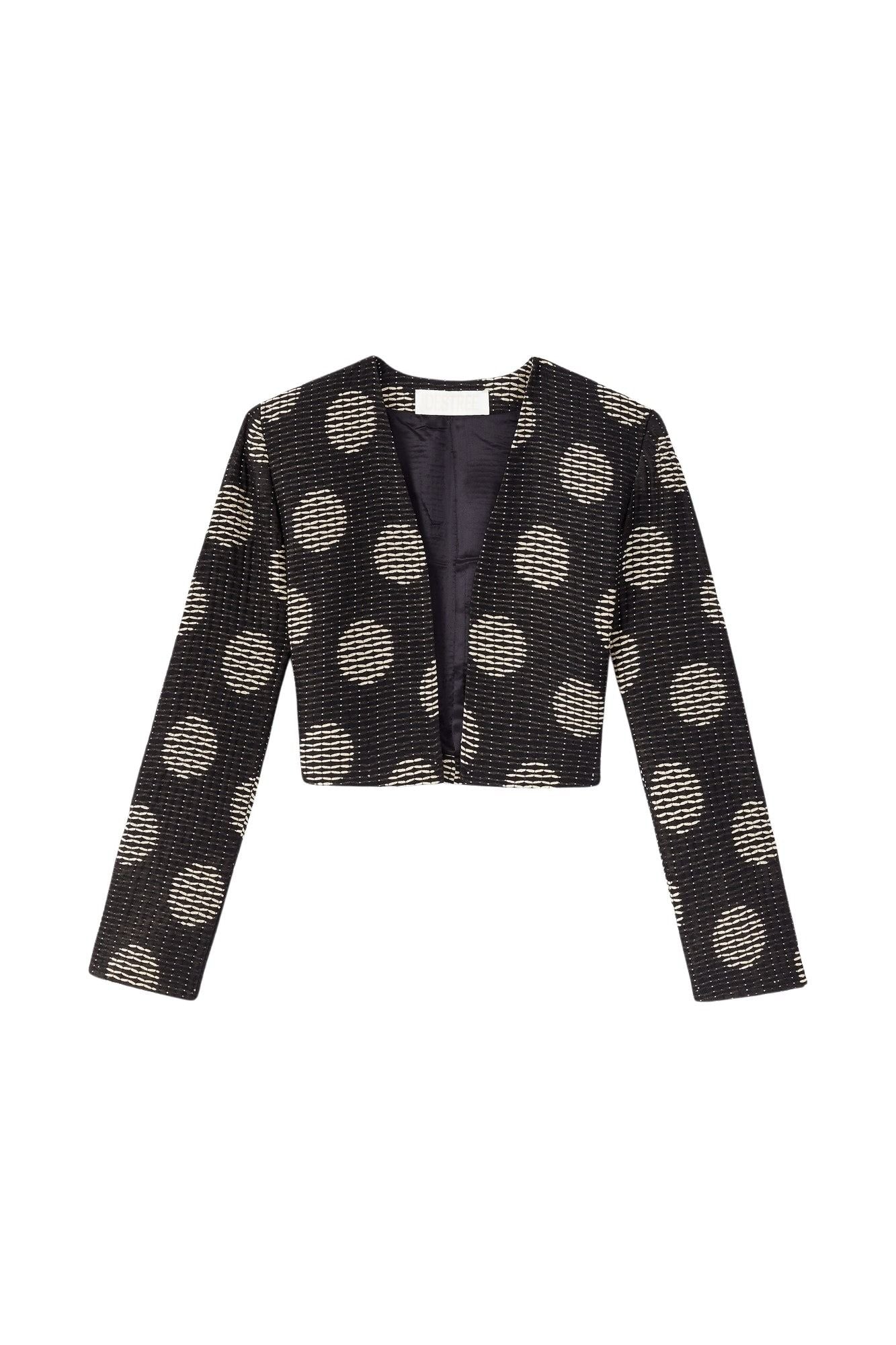 BLACK & WHITE HELMUT CIRCLE Veste boléro