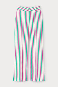 RUBY & GREEN YOSHI OTTOMAN STRIPES pantalon évasé à rayures