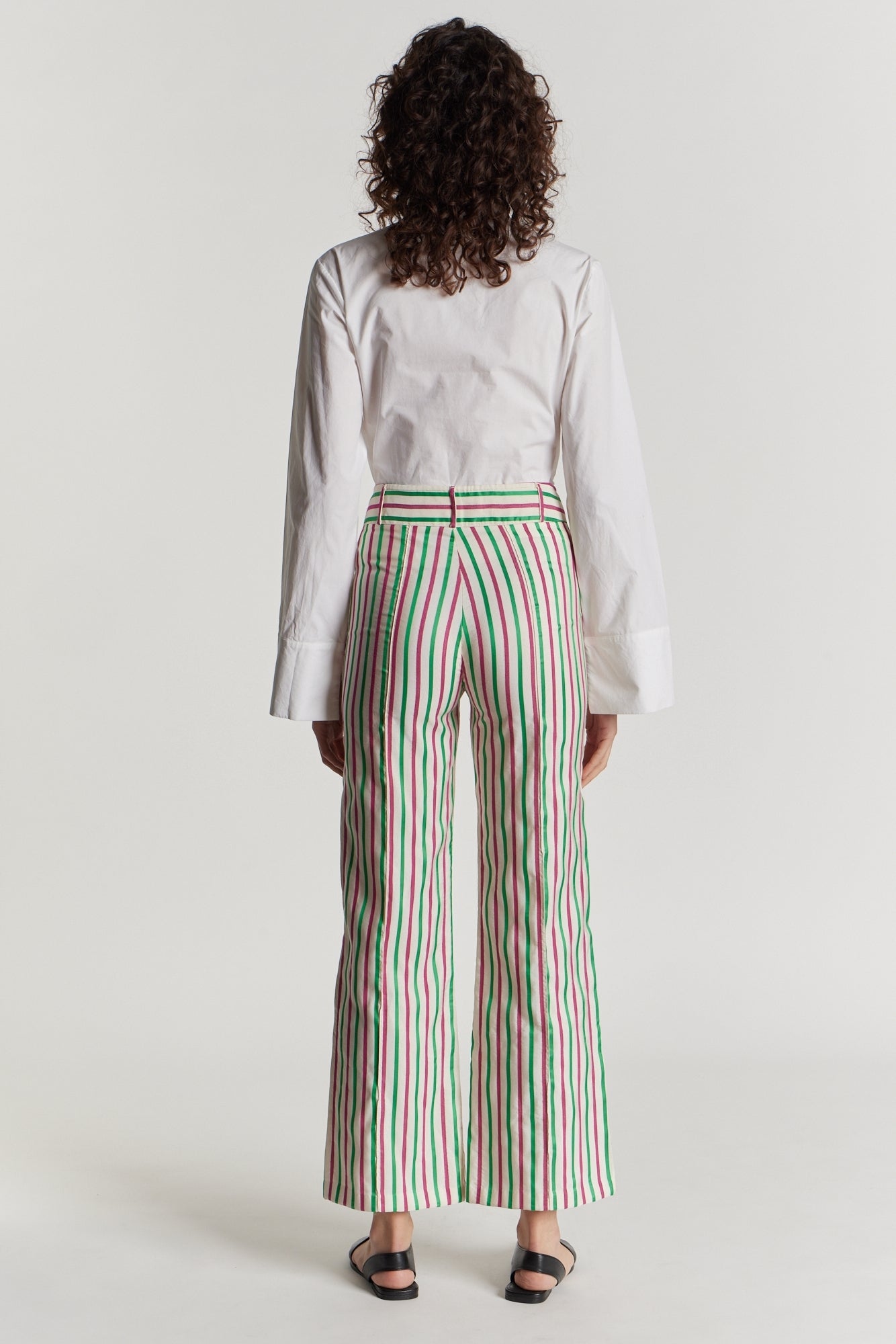 RUBY & GREEN YOSHI OTTOMAN STRIPES pantalon évasé à rayures