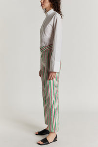 RUBY & GREEN YOSHI OTTOMAN STRIPES pantalon évasé à rayures