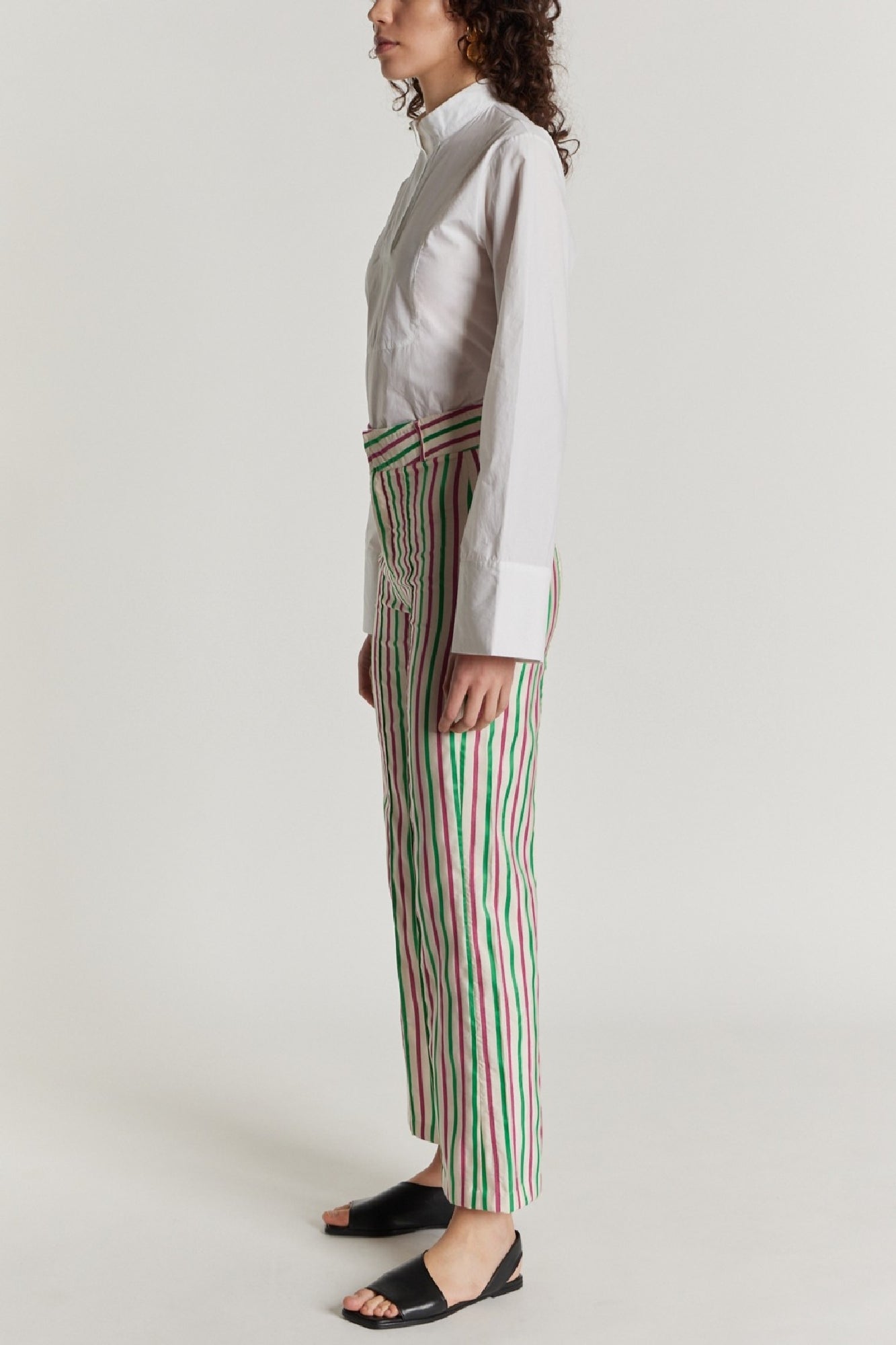 RUBY & GREEN YOSHI OTTOMAN STRIPES pantalon évasé à rayures