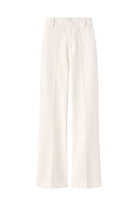 ECRU YOSHI JACQUARD pantalon évasé à imprimé jacquard