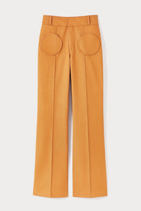 ORANGE OLAFUR DENIM pantalon évasé en denim avec détails de poches circulaires