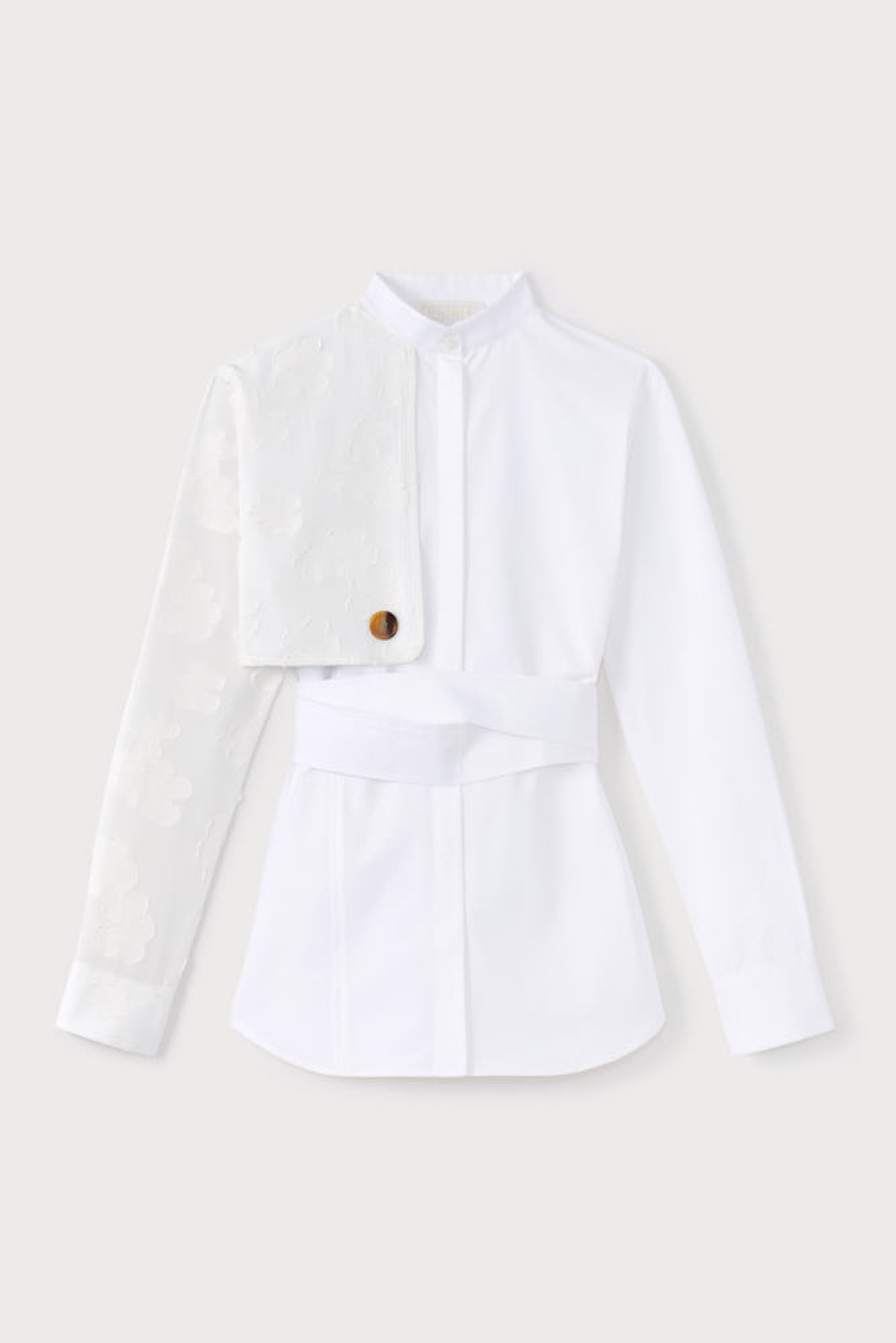 WHITE HANS FLOWER VEIL Chemise avec détails de manches asymétriques