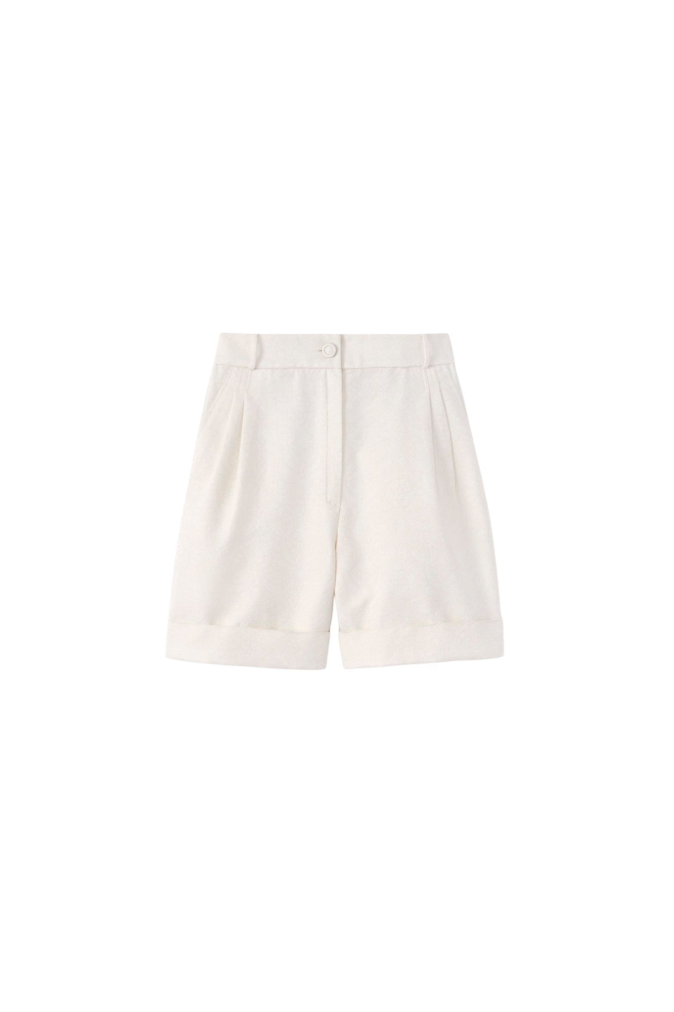 ECRU DANIEL JACQUARD short en satin taille haute