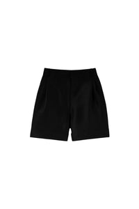 BLACK  DANIEL SMART short en satin taille haute