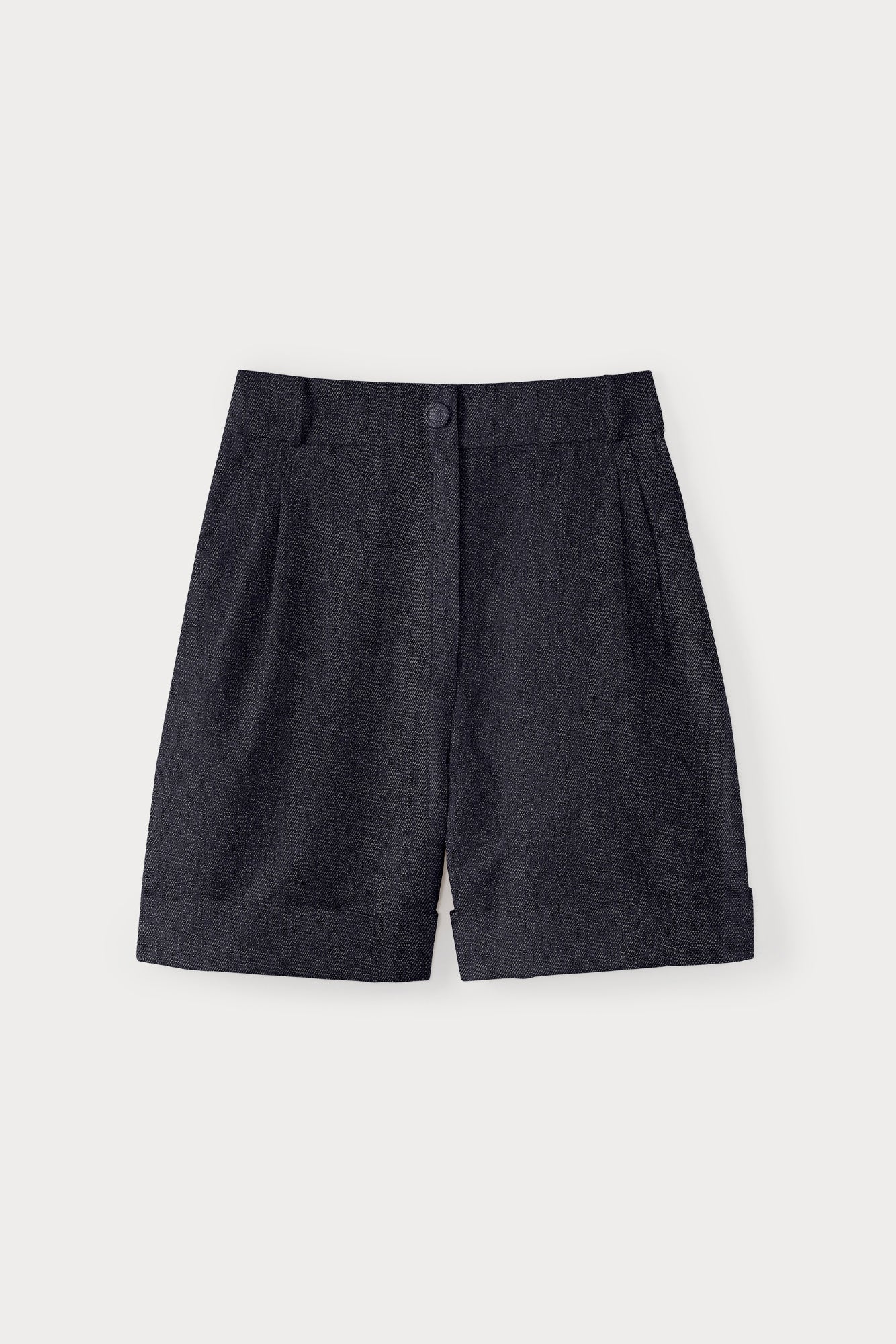 DARK BLUE DANIEL DENIM short en jean taille haute