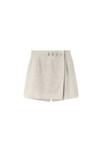 ECRU JEAN LINEN Jupe-short