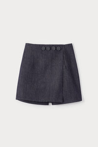 DARK BLUE JEAN DENIM Jupe-short