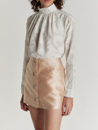 NUDE LUCIO SMART mini-jupe en satin avec boutons