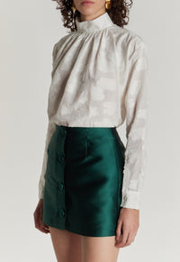 FOREST LUCIO SMART mini-jupe en satin avec boutons