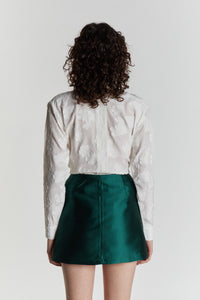 FOREST LUCIO SMART mini-jupe en satin avec boutons