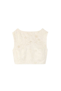 16qty RELIQUAT 75€ / ECRU & GOLD RICHARD ROSE JACQUARD Haut court en jacquard