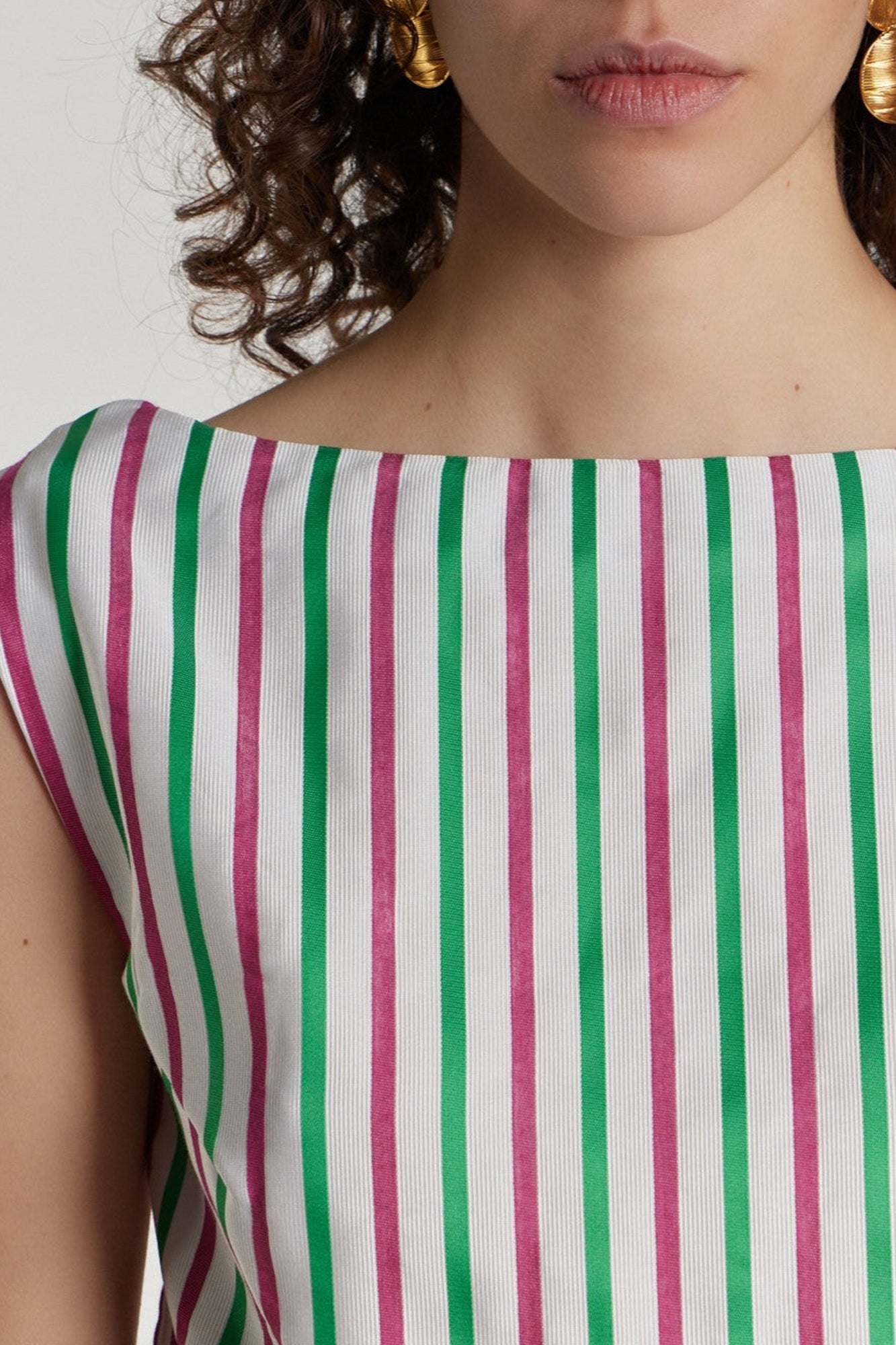 92qty RELIQUAT 75€ / RUBY & GREEN RICHARD OTTOMAN STRIPES haut court rayé