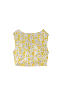 YELLOW & BLUE RICHARD LILIUM JACQUARD haut court en jacquard