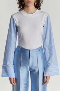 YELLOW & BLUE GRAYSON STRIPES 2 T-shirt à manches longues