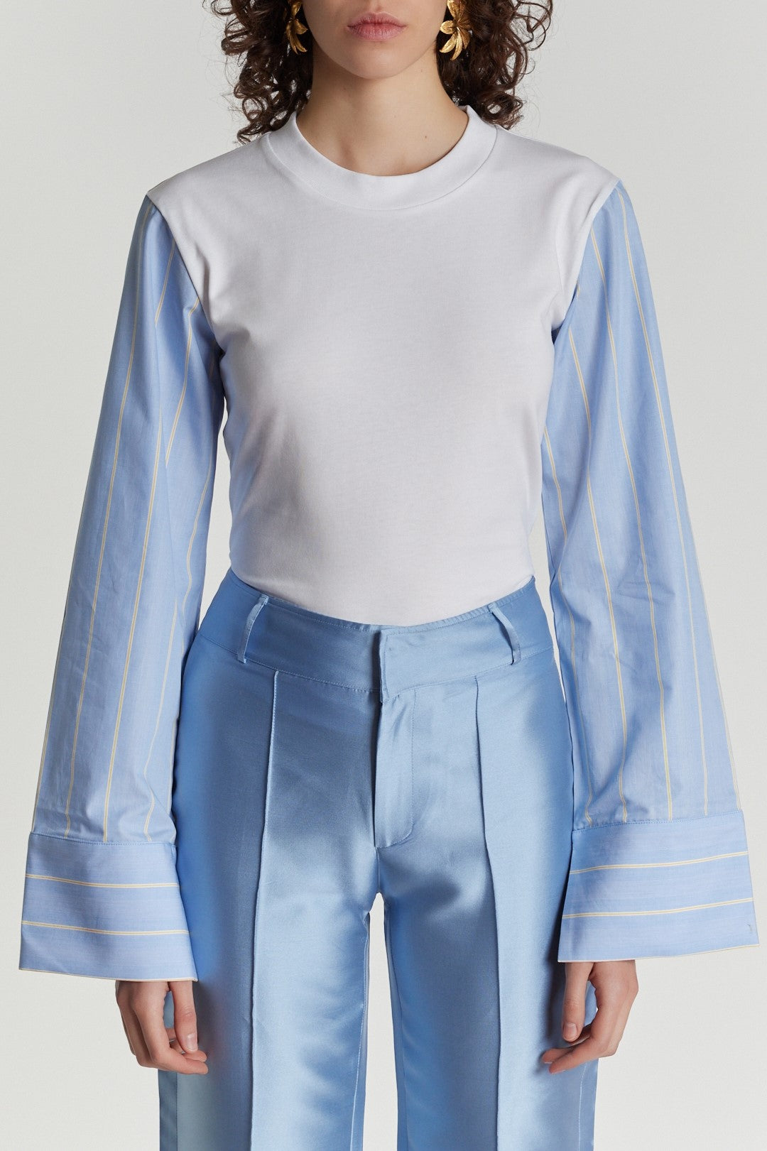 YELLOW & BLUE GRAYSON STRIPES 2 T-shirt à manches longues