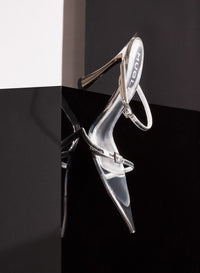 METALLIC LEATHER FANG 95 SANDALS