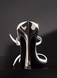 METALLIC LEATHER FANG 95 SANDALS