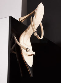 BLACK SUEDE FANG 95 SANDALS
