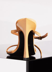 BLACK SUEDE FANG 95 SANDALS