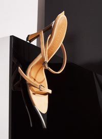 BLACK SUEDE FANG 95 SANDALS