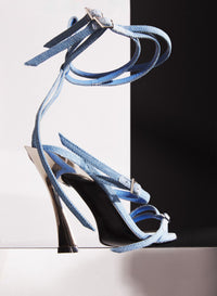 STRAPPY DENIM FANG 95 SANDALS