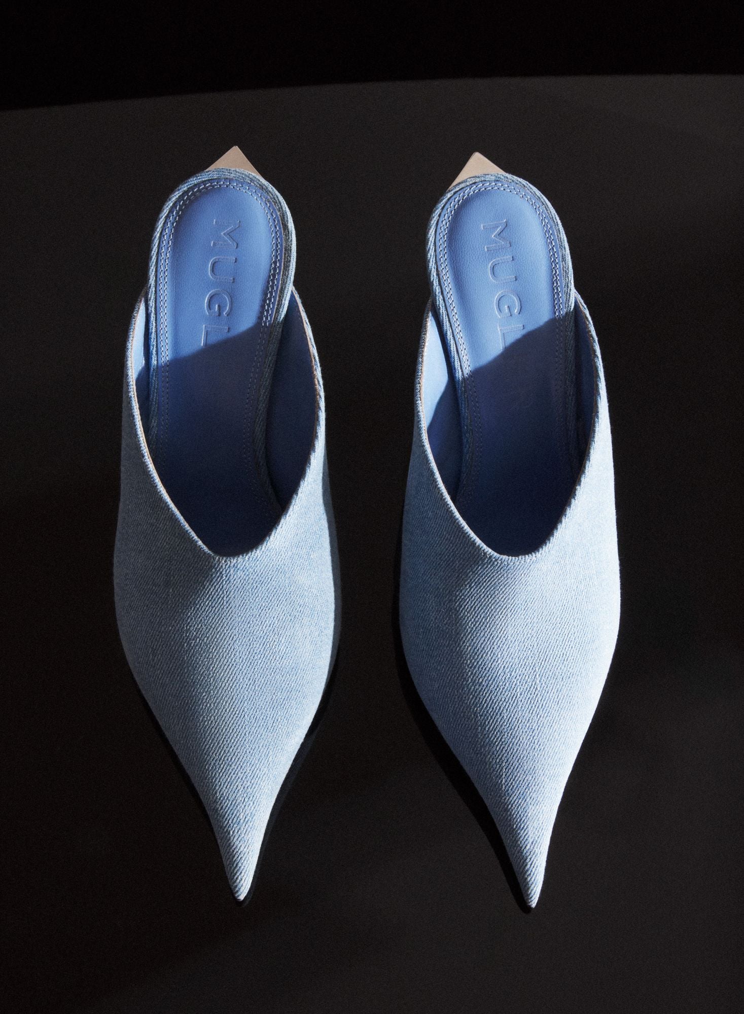 DENIM FANG 95 MULES