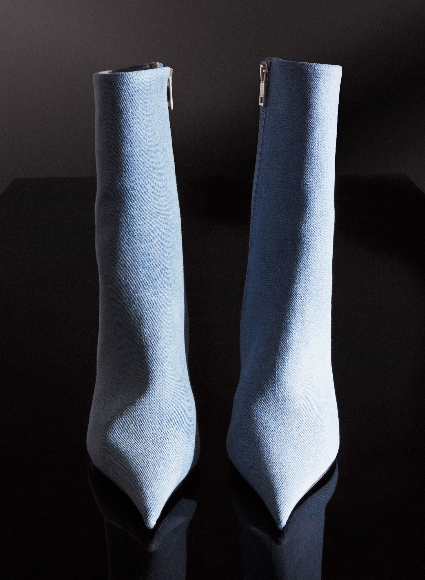 DENIM FANG 95 ANKLE BOOTS