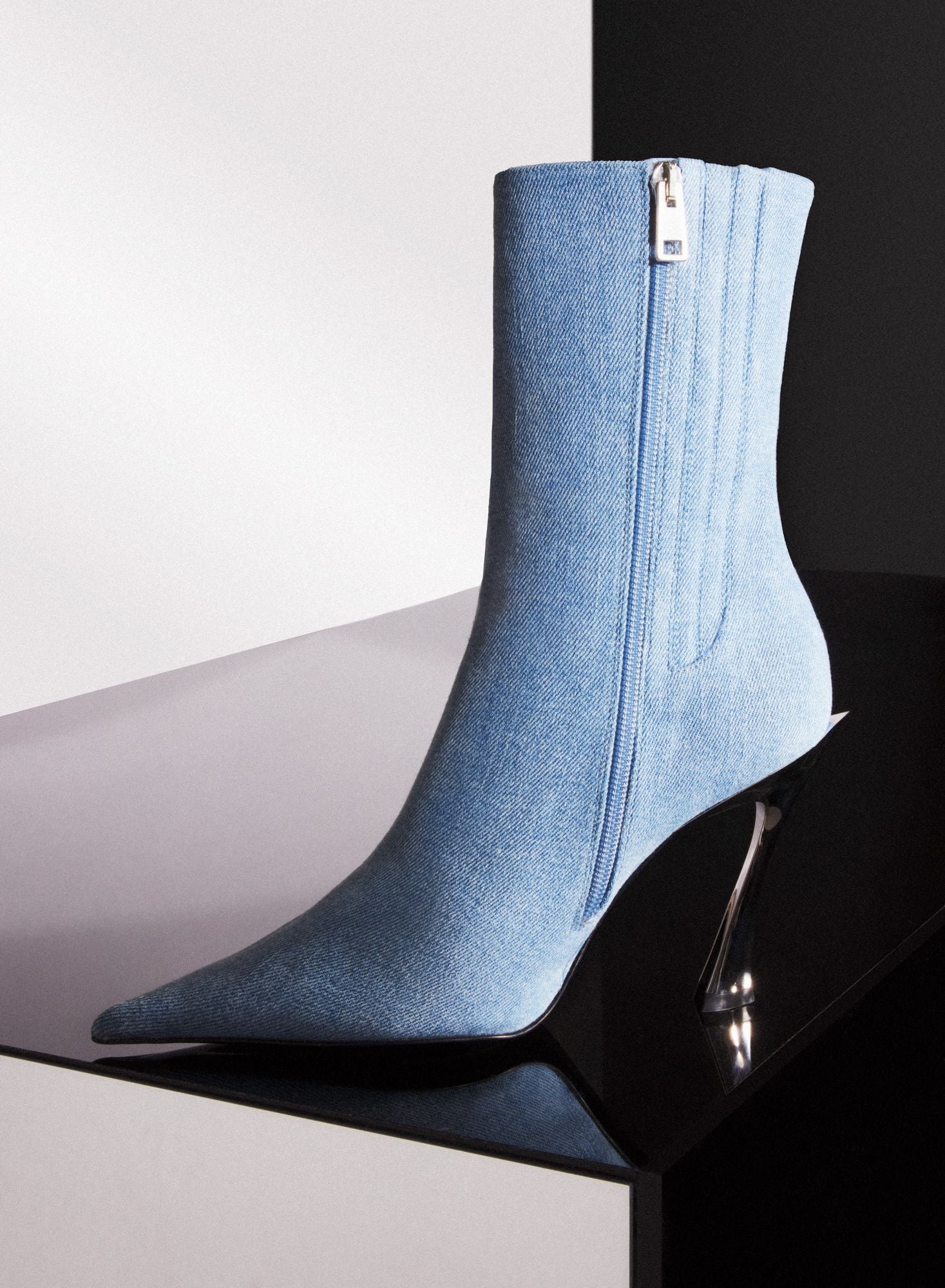 DENIM FANG 95 ANKLE BOOTS